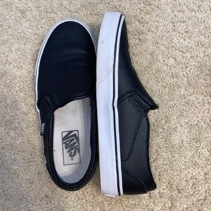 Black Leather Vans